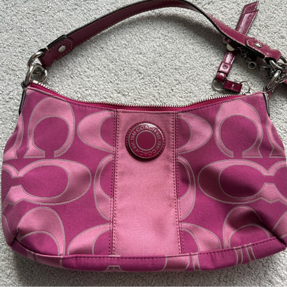 Coach Fuchsia Signature Shoulder Bag